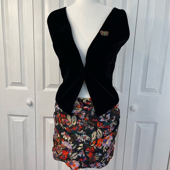 Zara  Combination Velvet Vest. - Picture 8 of 10